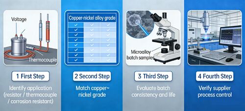 Latest company news about คู่มือผู้เชี่ยวชาญในการจัดหาโลหะผสมทองแดง-นิกเกิล (ลวดคิวโปร-นิกเกิล)